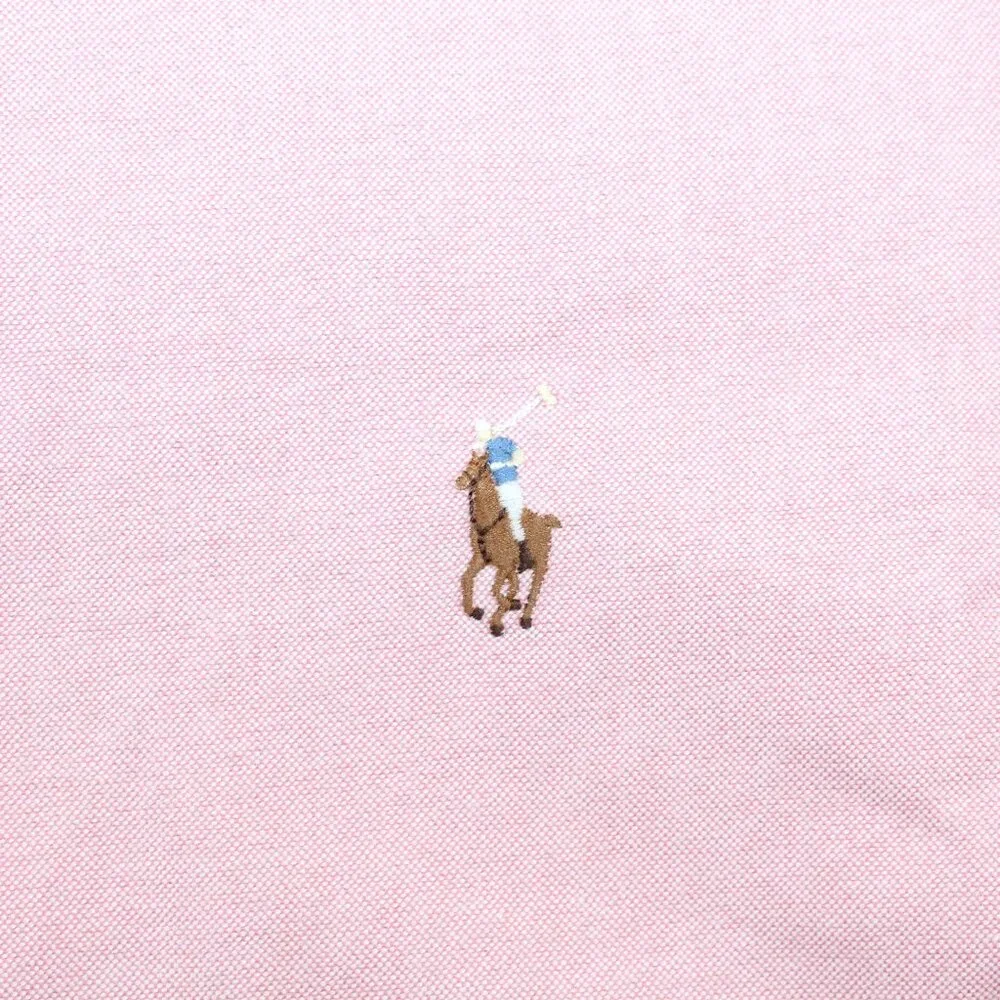 Ralph Lauren Mens 2XL Custom Fit Pink Flesh Pony Dress Shirt Button Down - Picture 5 of 9